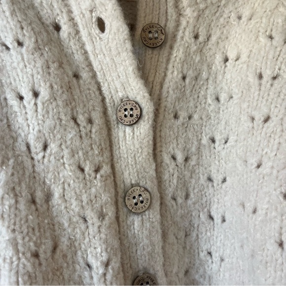 Rylee + Cru Girls Knit Cardigan Sweater 8-9Y Cream Button Front Wool Blend - Picture 11 of 11